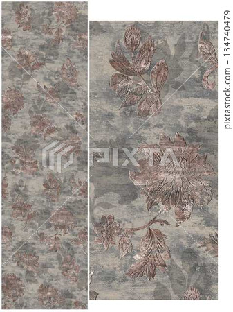 Creative Hand-Drawn Patterns of Flora and Leaves Creative Hand-Drawn Patterns of Flora and Leaves 134740479