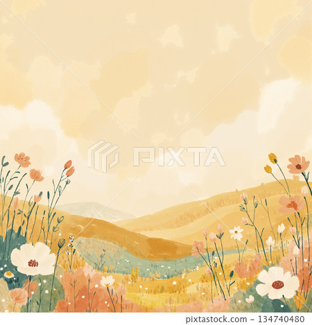 Creative Hand-Drawn Patterns of Flora and Leaves Creative Hand-Drawn Patterns of Flora and Leaves 134740480