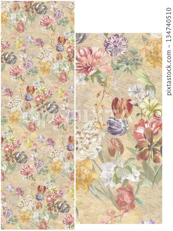 Creative Hand-Drawn Patterns of Flora and Leaves 134740510