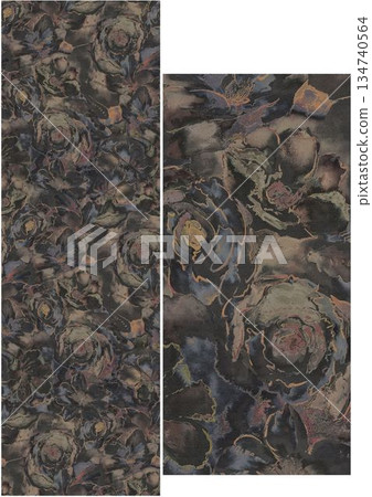 Creative Hand-Drawn Patterns of Flora and Leaves Creative Hand-Drawn Patterns of Flora and Leaves 134740564