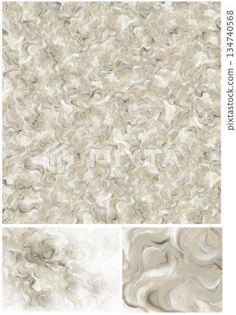 Creative Hand-Drawn Patterns of Flora and Leaves 134740568