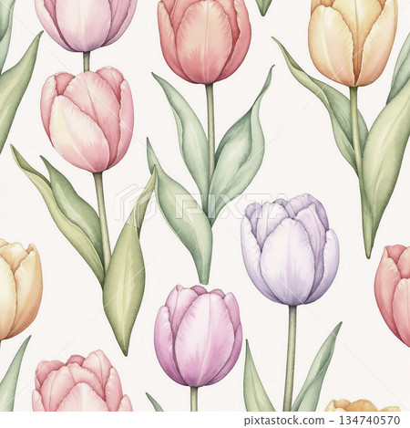 Creative Hand-Drawn Patterns of Flora and Leaves Creative Hand-Drawn Patterns of Flora and Leaves 134740570