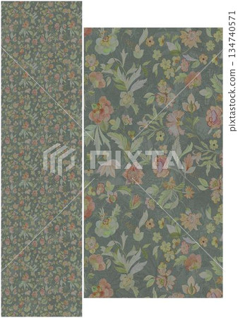 Creative Hand-Drawn Patterns of Flora and Leaves 134740571