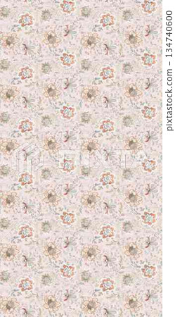 Creative Hand-Drawn Patterns of Flora and Leaves 134740600