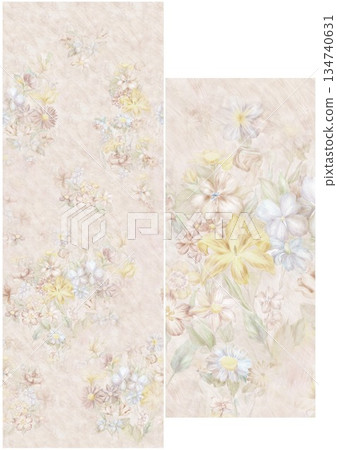 Creative Hand-Drawn Patterns of Flora and Leaves 134740631