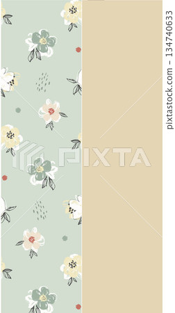 Creative Hand-Drawn Patterns of Flora and Leaves 134740633