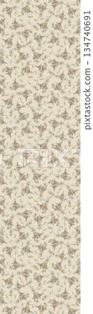 Delightful Hand-Painted Floral Leaf Art 134740691