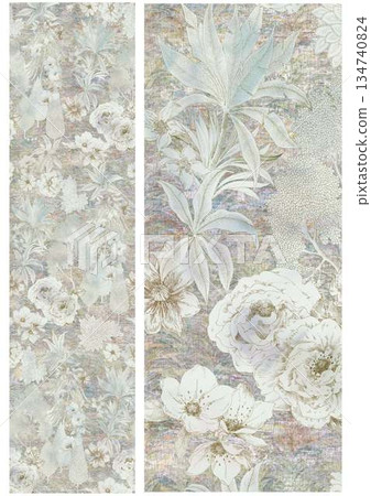 Delightful Hand-Painted Floral Leaf Art Delightful Hand-Painted Floral Leaf Art 134740824