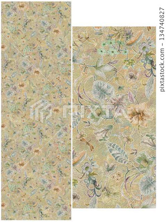 Delightful Hand-Painted Floral Leaf Art Delightful Hand-Painted Floral Leaf Art 134740827