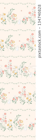 Delightful Hand-Painted Floral Leaf Art Delightful Hand-Painted Floral Leaf Art 134740828