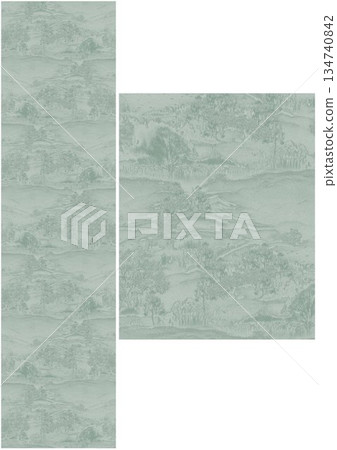 Delightful Hand-Painted Floral Leaf Art 134740842