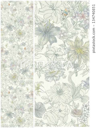 Delightful Hand-Painted Floral Leaf Art Delightful Hand-Painted Floral Leaf Art 134740851