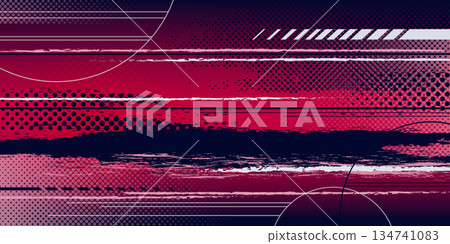 Sport background with red and black halftone Sport background with red and black halftone 134741083