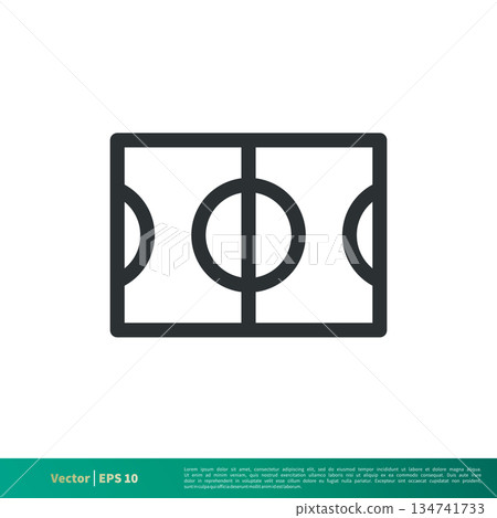 Football Field, Soccer Stadium Icon Vector Logo Template Illustration Design. Vector EPS 10. Football Field, Soccer Stadium Icon Vector Logo Template Illustration Design. Vector EPS 10. 134741733