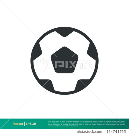 Football, Soccer Ball Icon Vector Logo Template Illustration Design. Vector EPS 10. 134741735