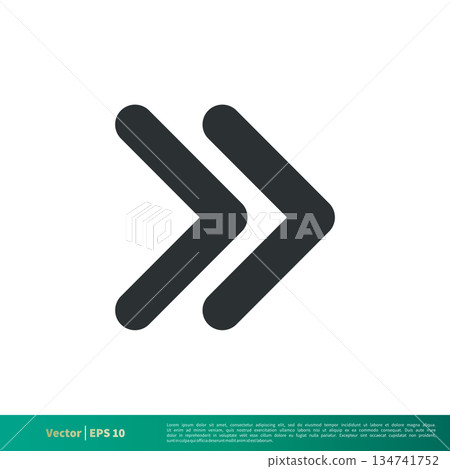 Forward Arrow - UI Icon Vector Logo Template Illustration Design. Vector EPS 10. 134741752