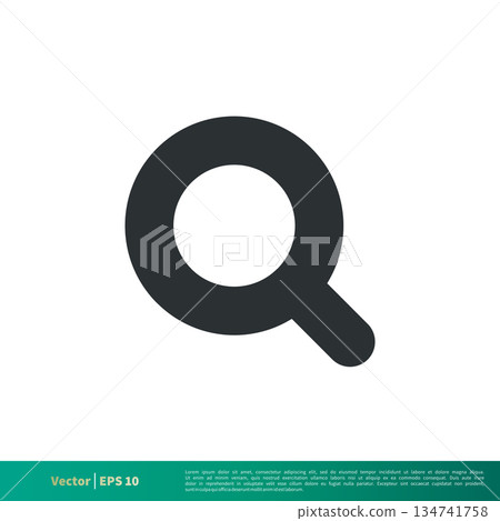 Magnifying Glass - UI Icon Vector Logo Template Illustration Design. Vector EPS 10. 134741758