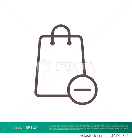 Paper Bag, Shop Icon Vector Logo Template Illustration Design. Vector EPS 10. 134741805
