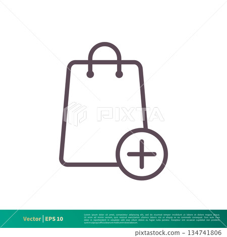 Paper Bag, Shop Icon Vector Logo Template Illustration Design. Vector EPS 10. 134741806