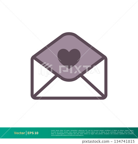 Love Letter Icon Vector Logo Template Illustration Design. Vector EPS 10. Love Letter Icon Vector Logo Template Illustration Design. Vector EPS 10. 134741815