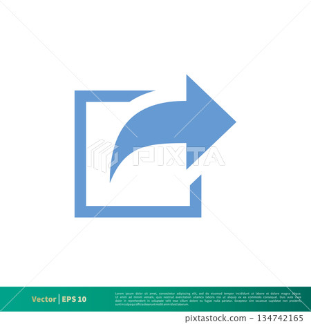 Share Arrow Icon Vector Logo Template Illustration Design. Vector EPS 10. 134742165