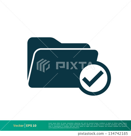 Check Mark Folder Icon Vector Logo Template Illustration Design. Vector EPS 10. Check Mark Folder Icon Vector Logo Template Illustration Design. Vector EPS 10. 134742185
