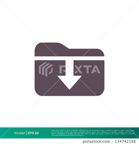 Download Folder Icon Vector Logo Template Illustration Design. Vector EPS 10. 134742198