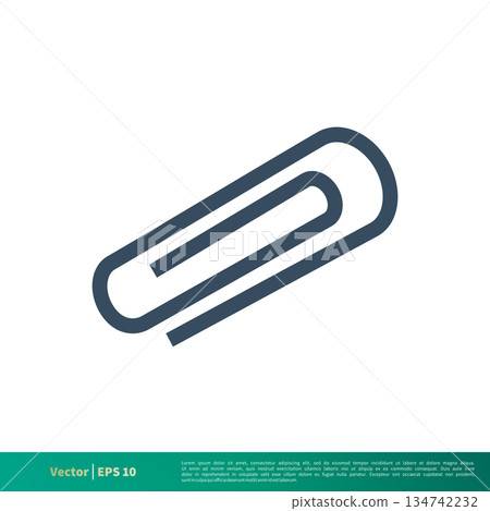 Paper Clip Icon Vector Logo Template Illustration Design. Vector EPS 10. Paper Clip Icon Vector Logo Template Illustration Design. Vector EPS 10. 134742232