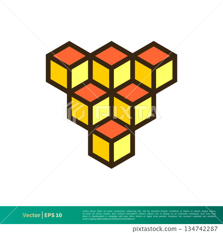 Cube Icon Vector Logo Template Illustration Design. Vector EPS 10. 134742287