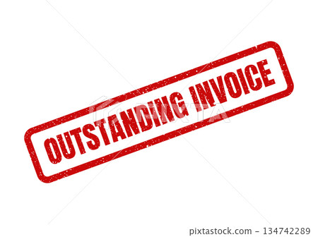 Vintage style rubber stamp with Outstanding Invoice text for financial transaction notices and reminders Vintage style rubber stamp with Outstanding Invoice text for financial transaction notices and reminders 134742289