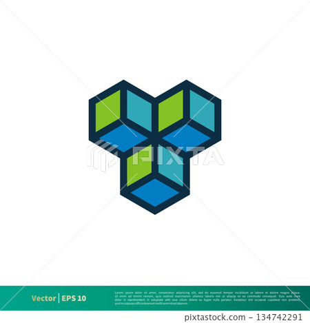 Cube Icon Vector Logo Template Illustration Design. Vector EPS 10. 134742291
