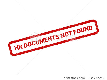 Vintage style stamp indicating human resources documents are missing from official records or system Vintage style stamp indicating human resources documents are missing from official records or system 134742292