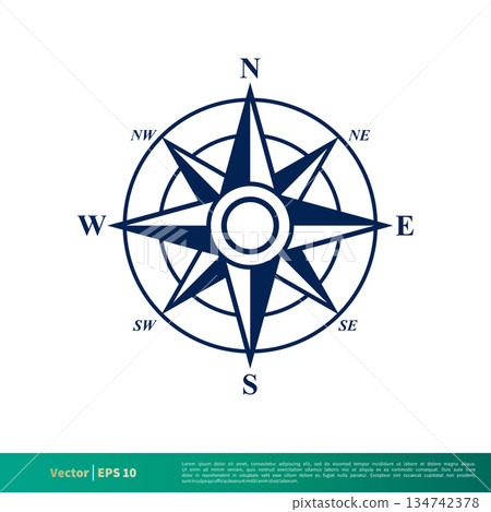 Compass Rose Icon Vector Logo Template Illustration Design. Vector EPS 10. Compass Rose Icon Vector Logo Template Illustration Design. Vector EPS 10. 134742378