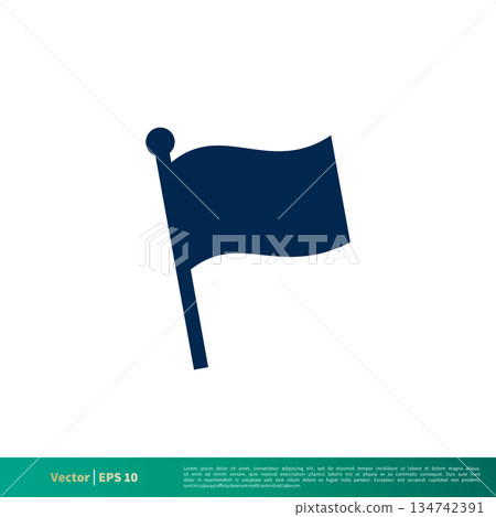 Flag Icon Vector Logo Template. Vector EPS 10. 134742391