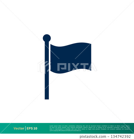 Flag Icon Vector Logo Template. Vector EPS 10. 134742392