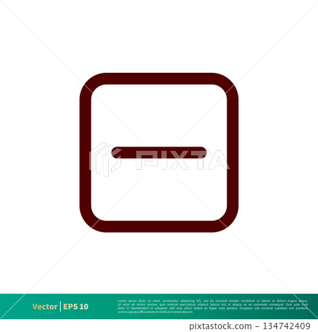 Negative / Minus Icon Vector Logo Template Illustration Design. Vector EPS 10. 134742409