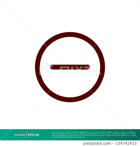 Negative / Minus Icon Vector Logo Template Illustration Design. Vector EPS 10. 134742413