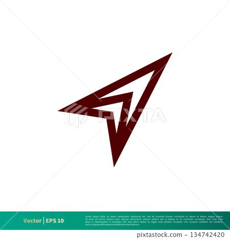 Arrow Pointer Icon Vector Logo Template Illustration Design. Vector EPS 10. 134742420