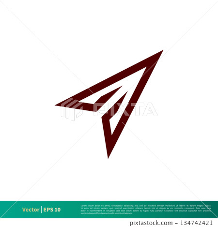 Arrow Pointer Icon Vector Logo Template Illustration Design. Vector EPS 10. 134742421