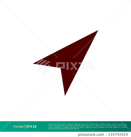 Arrow Pointer Icon Vector Logo Template Illustration Design. Vector EPS 10. 134742424
