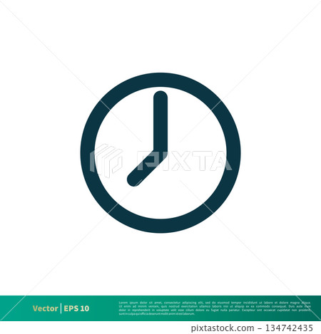 Clock Icon Vector Logo Template Illustration Design. Vector EPS 10. 134742435