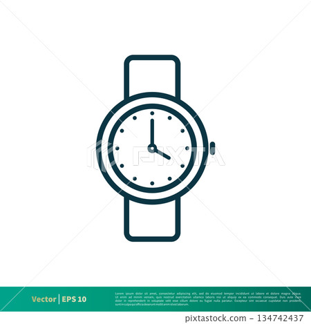 Wrist Watch Icon Vector Logo Template Illustration Design. Vector EPS 10. 134742437