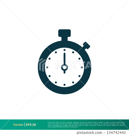 Stopwatch Icon Vector Logo Template Illustration Design. Vector EPS 10. 134742442