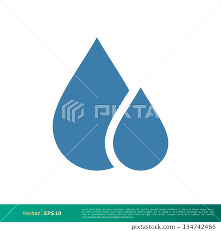 Drop Water Icon Vector Logo Template Illustration Design. Vector EPS 10. Drop Water Icon Vector Logo Template Illustration Design. Vector EPS 10. 134742466