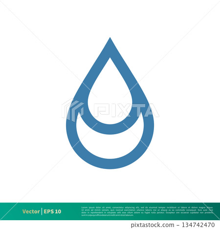 Drop Water Icon Vector Logo Template Illustration Design. Vector EPS 10. Drop Water Icon Vector Logo Template Illustration Design. Vector EPS 10. 134742470
