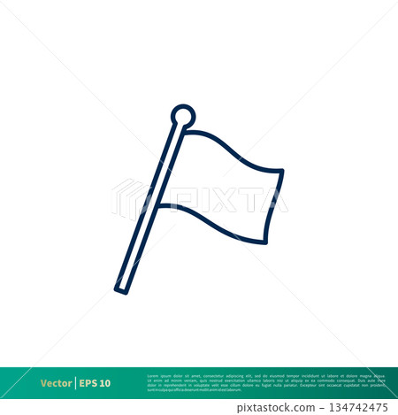 Flag Icon Vector Logo Template. Vector EPS 10 134742475