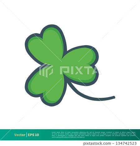 Green Leaf St. Patrick Day Icon Vector Logo Template Illustration Design. Vector EPS 10. Green Leaf St. Patrick Day Icon Vector Logo Template Illustration Design. Vector EPS 10. 134742523