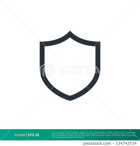 Simple Shape Shield Icon Vector Logo Template Illustration Design. Vector EPS 10. 134742534