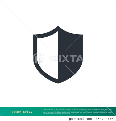 Simple Shape Shield Icon Vector Logo Template Illustration Design. Vector EPS 10. 134742536