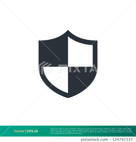 Simple Shape Shield Icon Vector Logo Template Illustration Design. Vector EPS 10. 134742537